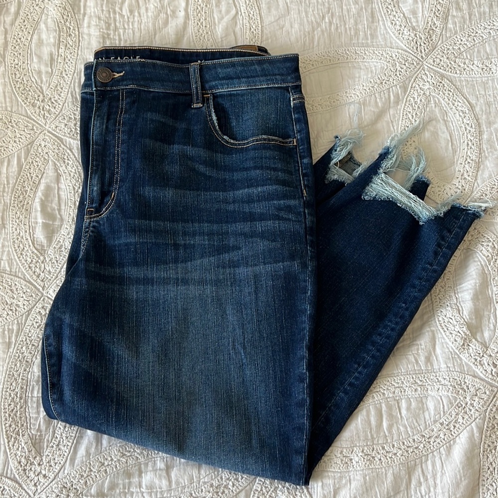 American eagle next level stretch hi-rise jeggings cropped